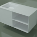 3D Modell Waschbecken mit Schublade und Fach (06UC534S2, Glacier White C01, L 96, P 50, H 48 cm) - Vorschau