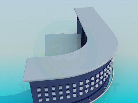 3d модель Стойка администратора – превью 3d модель Стойка администратора – превью