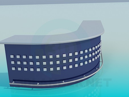 3d модель Стойка администратора – превью 3d модель Стойка администратора – превью