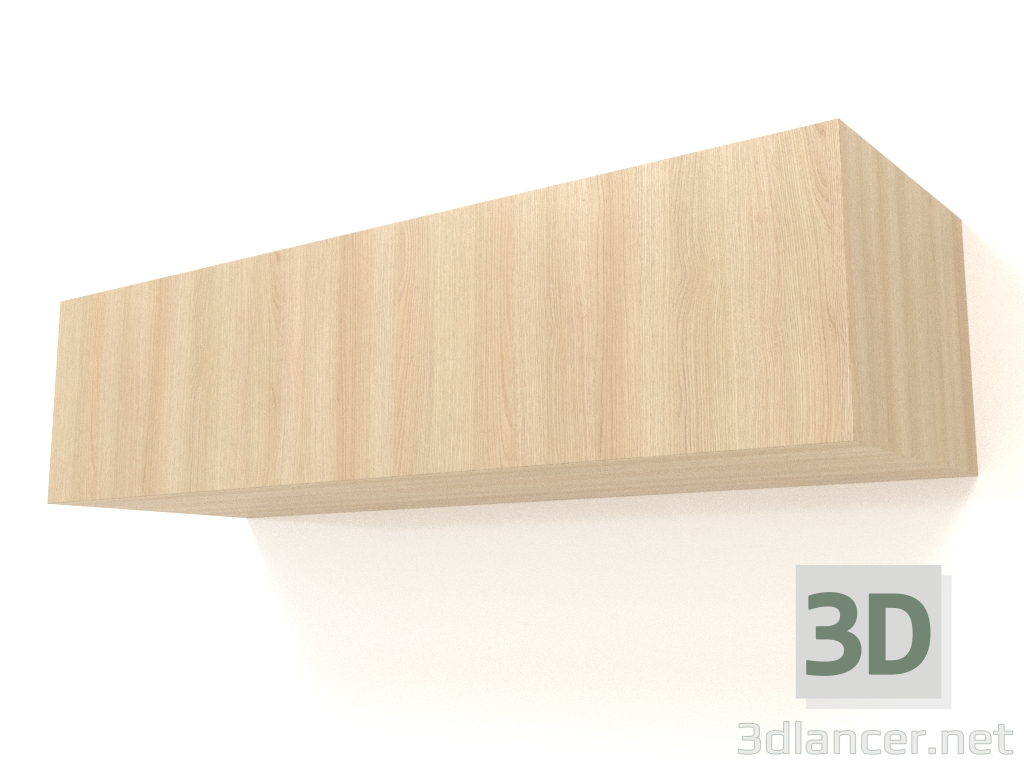 modello 3D Mensola pensile ST 06 (1 anta, 1000x315x250, legno bianco) - anteprima