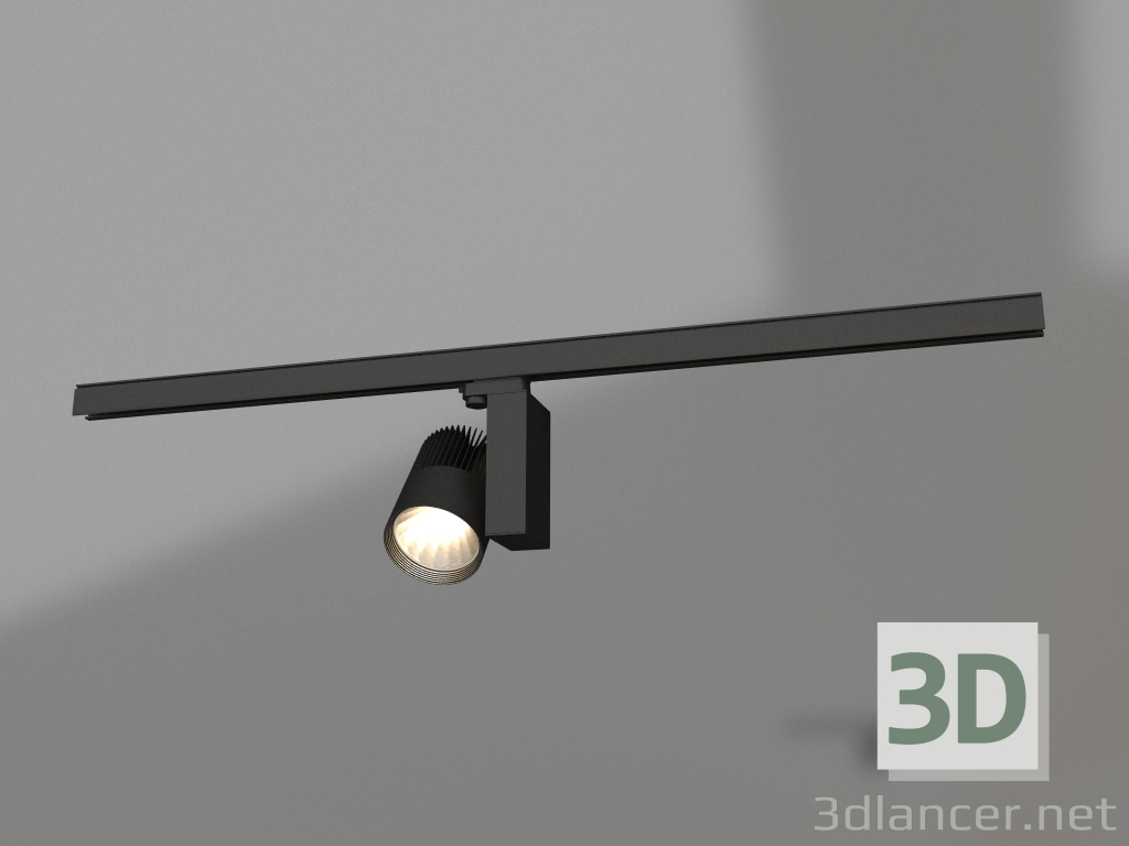 modello 3D Lampada LGD-ARES-4TR-R100-40W Warm3000 (BK, 24 gradi, 230V, DALI) - anteprima