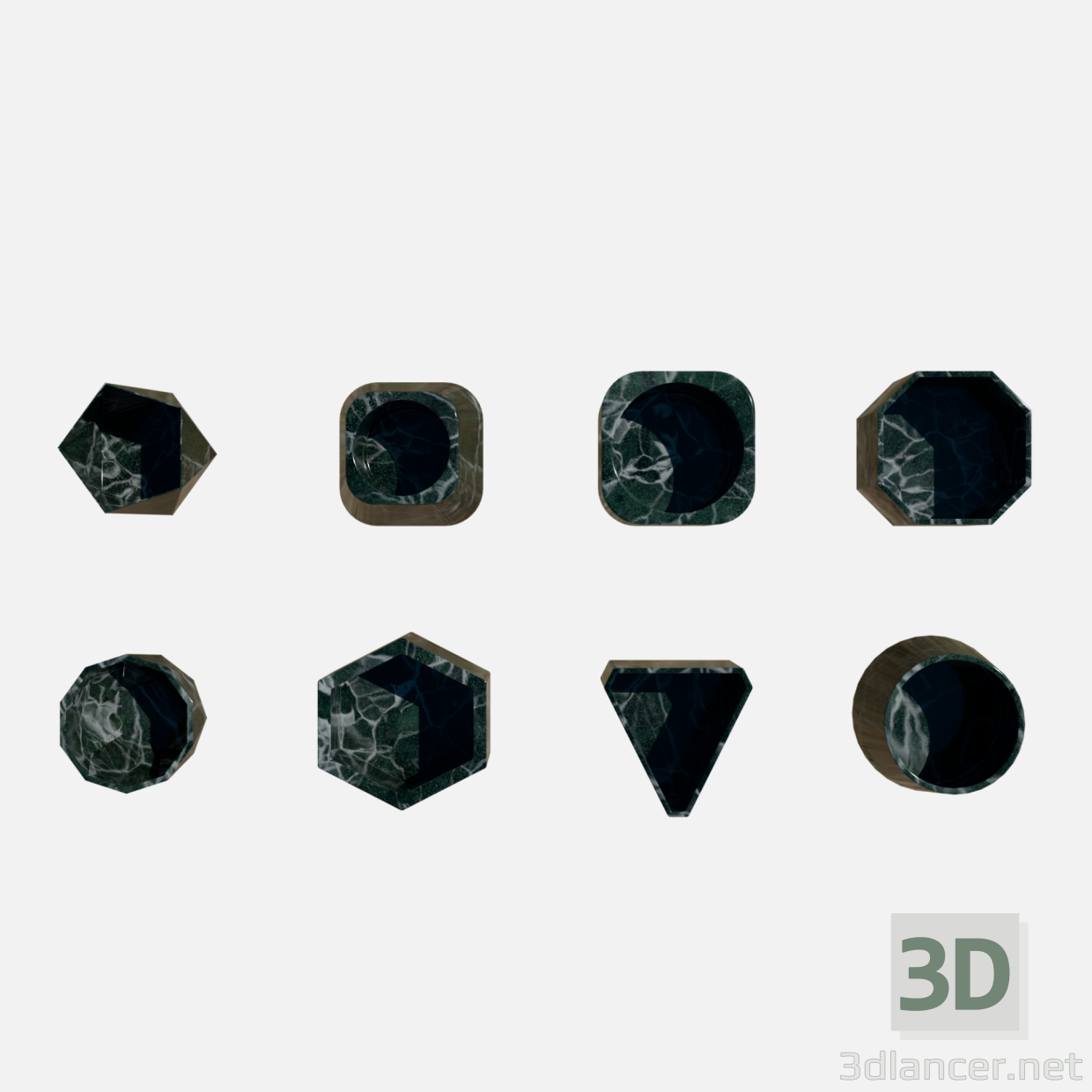 Olla de mármol de cemento 3D modelo Compro - render