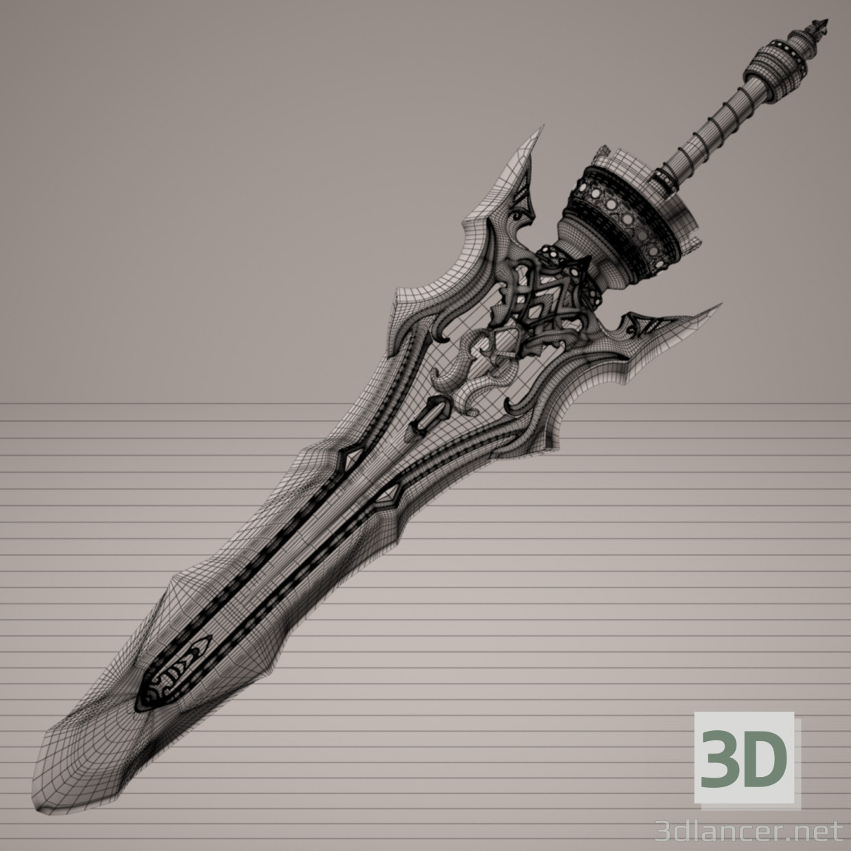 3d model Fantasy sword_3/Меч фентези_3 | 19234 | 3dlancer.net