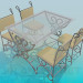 3d model Outdoor table and chairs - preview