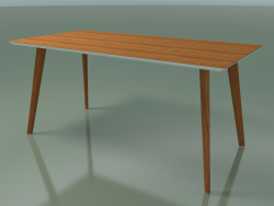 Table rectangulaire 3504 (H 74 - 160x80 cm, M02, effet teck, option 2)