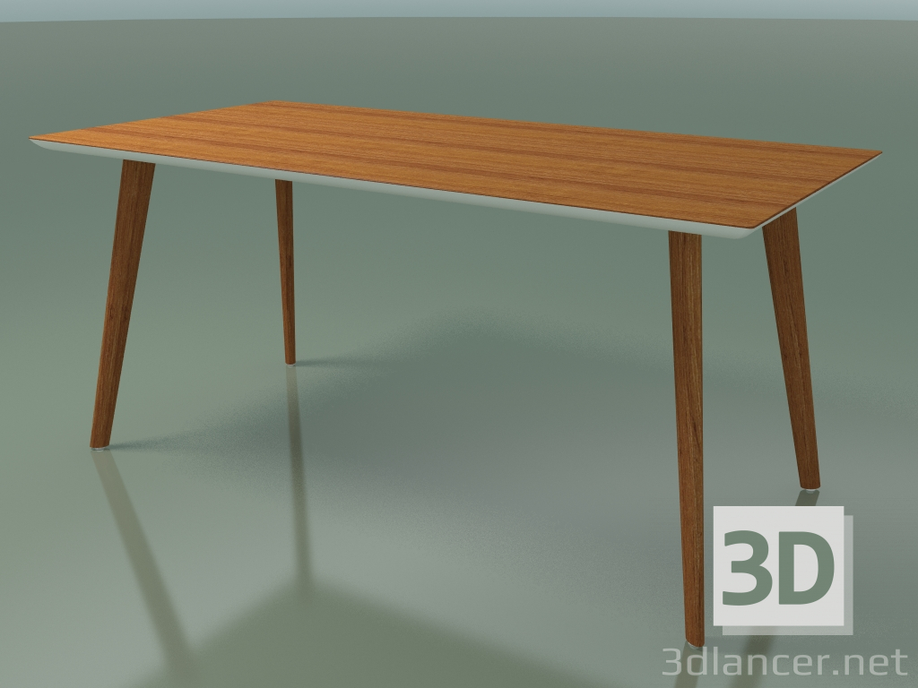 modèle 3D Table rectangulaire 3504 (H 74 - 160x80 cm, M02, effet teck, option 2) - preview