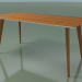 3D Modell Rechteckiger Tisch 3504 (H 74 - 160x80 cm, M02, Teak-Effekt, Option 2) - Vorschau