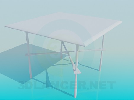 3d model Square coffee table - preview 3d model Square coffee table - preview