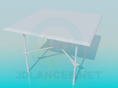 3d model Square coffee table - preview 3d model Square coffee table - preview