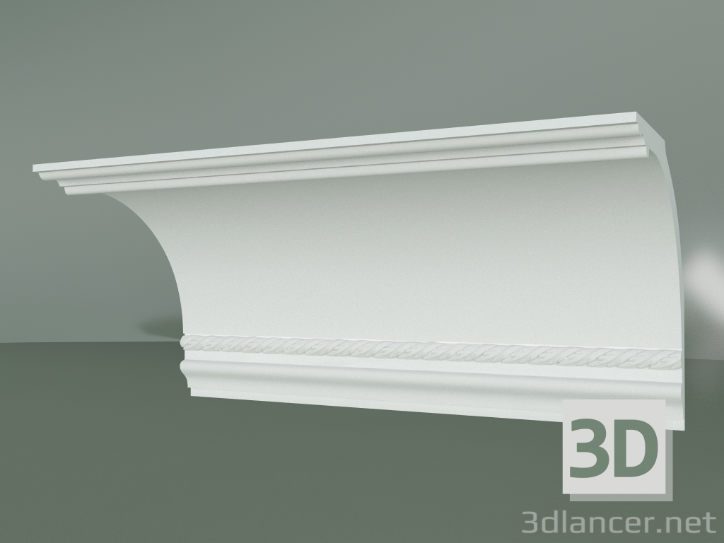 modèle 3D Corniche en plâtre avec ornement KV074 - preview