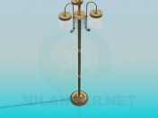 Floor lamp with three lamps