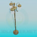 3d model Floor lamp with three lamps - preview