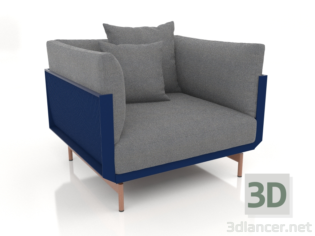3D Modell Sessel (Nachtblau) - Vorschau