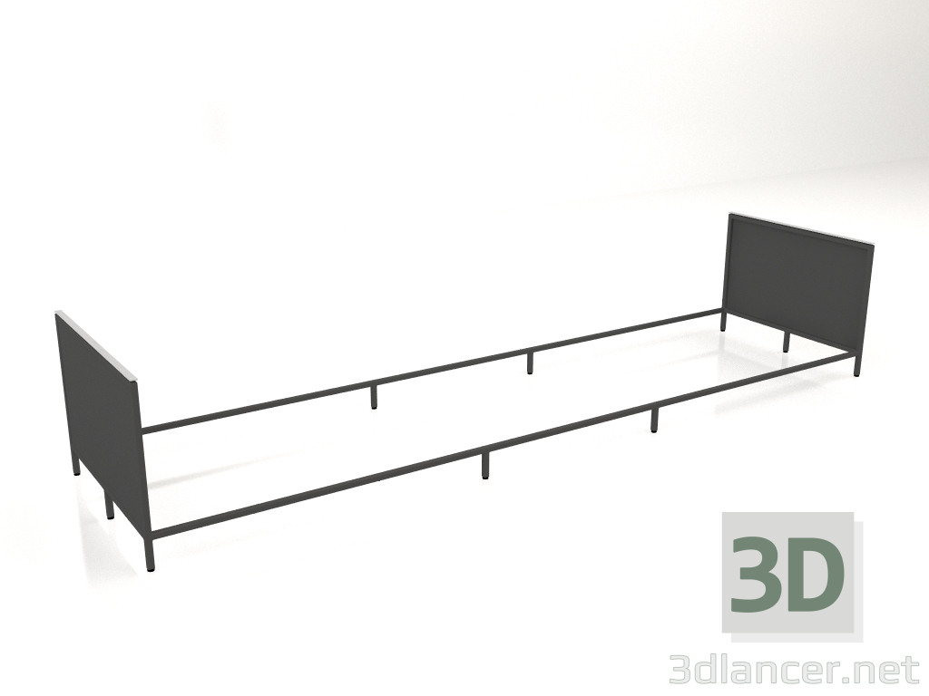 3D modeli 120 kare 6'da Island V1 (siyah) - önizleme