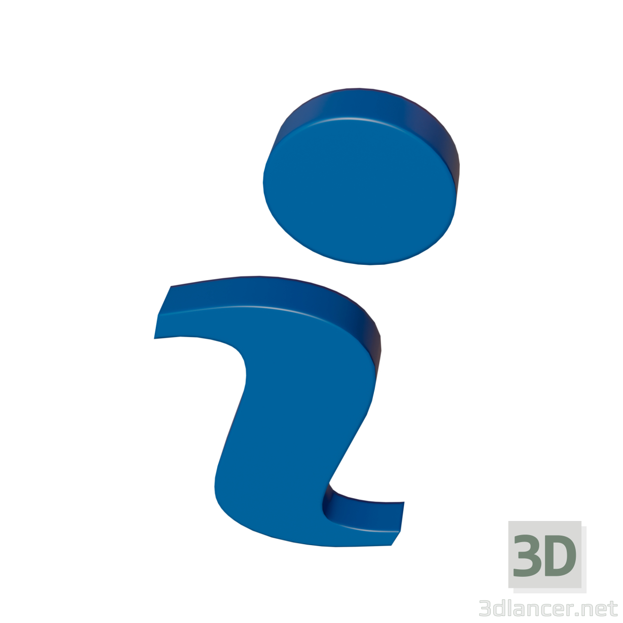 3d model señal de información - vista previa