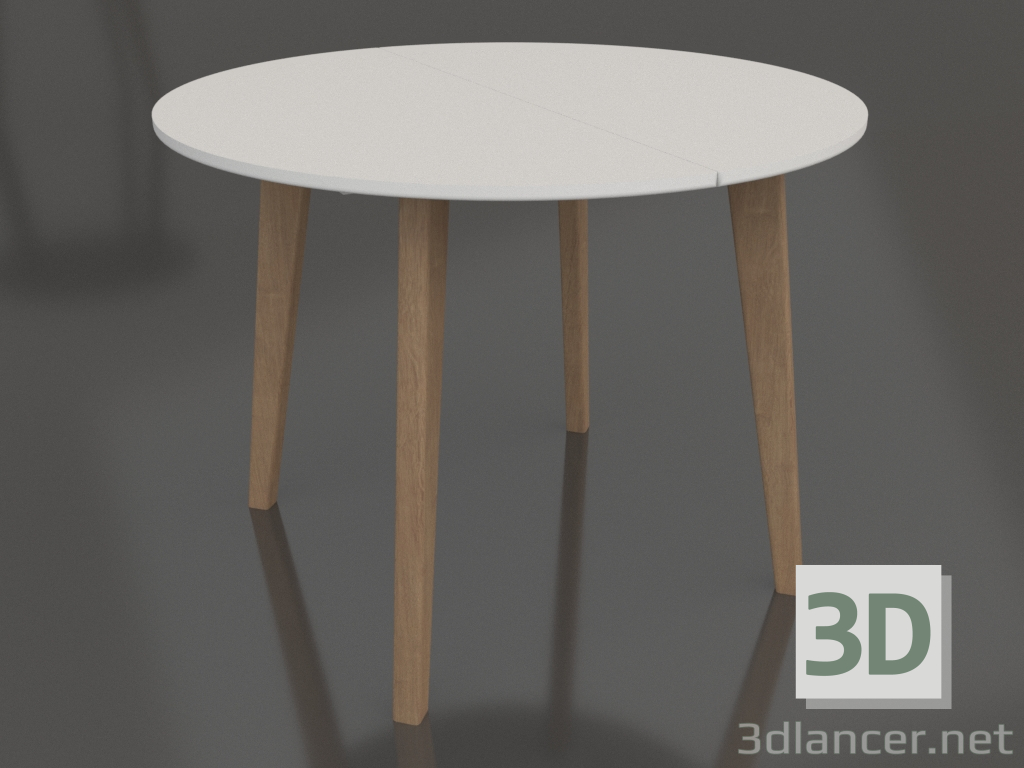 Modelo 3d Mesa de jantar Skanda (1000, branca) - preview