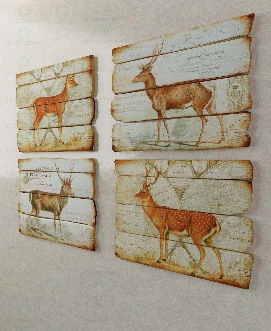 3d model Panels Deer | 12235 | 3dlancer.net