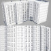 3d Многоквартирный кирпичный дом модель купить - ракурс