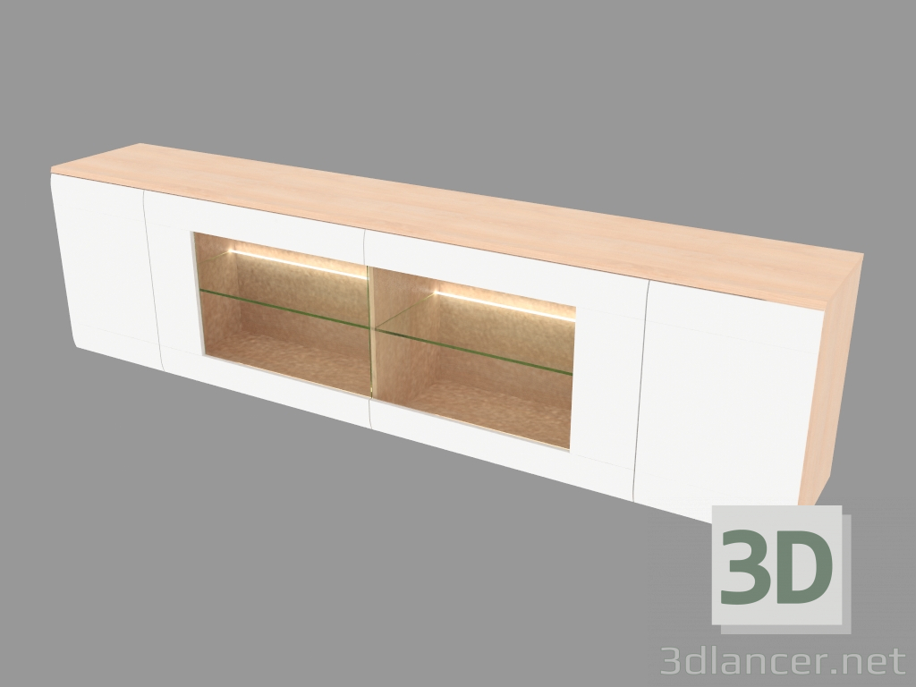 modèle 3D Buffet bas long (6130-56) - preview
