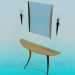 3d model Console with mirror and sconces - preview
