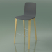 3d model Bar stool 3997 (4 wooden legs, polypropylene, natural birch) - preview