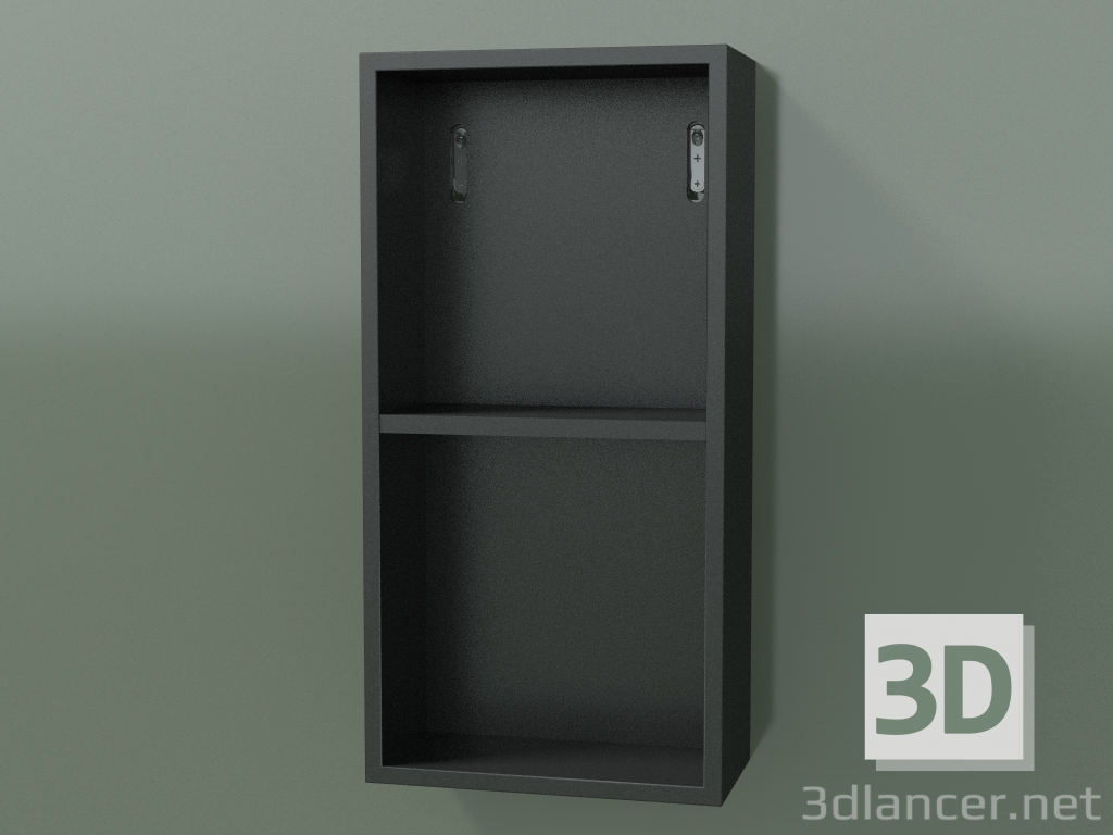 modello 3D Mobile alto Wall (8DUADA01, Deep Nocturne C38, L 24, P 12, H 48 cm) - anteprima
