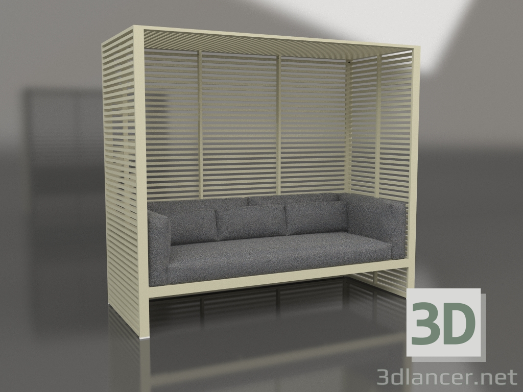 modello 3D Divano Al Fresco con struttura in alluminio (Oro) - anteprima
