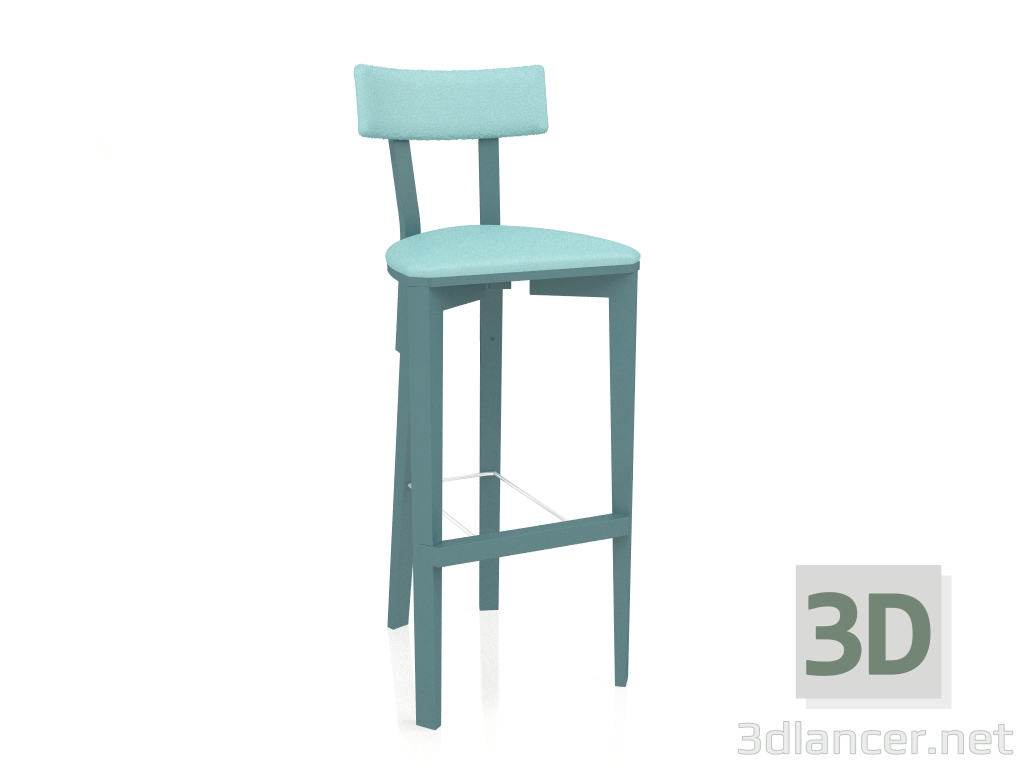 3d model Rectangle bar stool (option 1) - preview