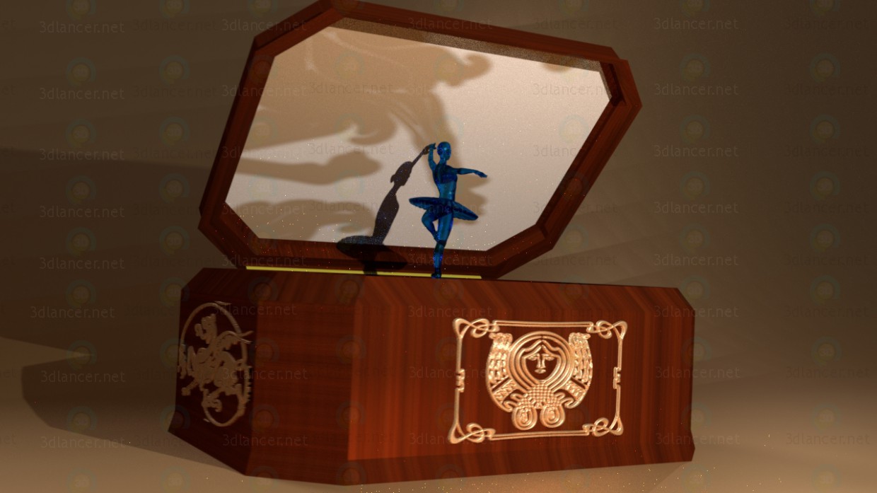 3d Music box model buy - render 3d Music box model buy - render