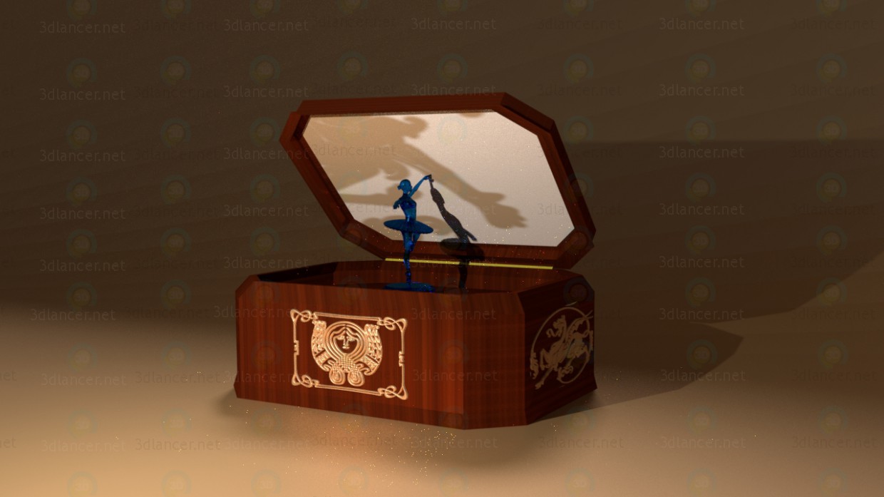 3d Music box model buy - render 3d Music box model buy - render