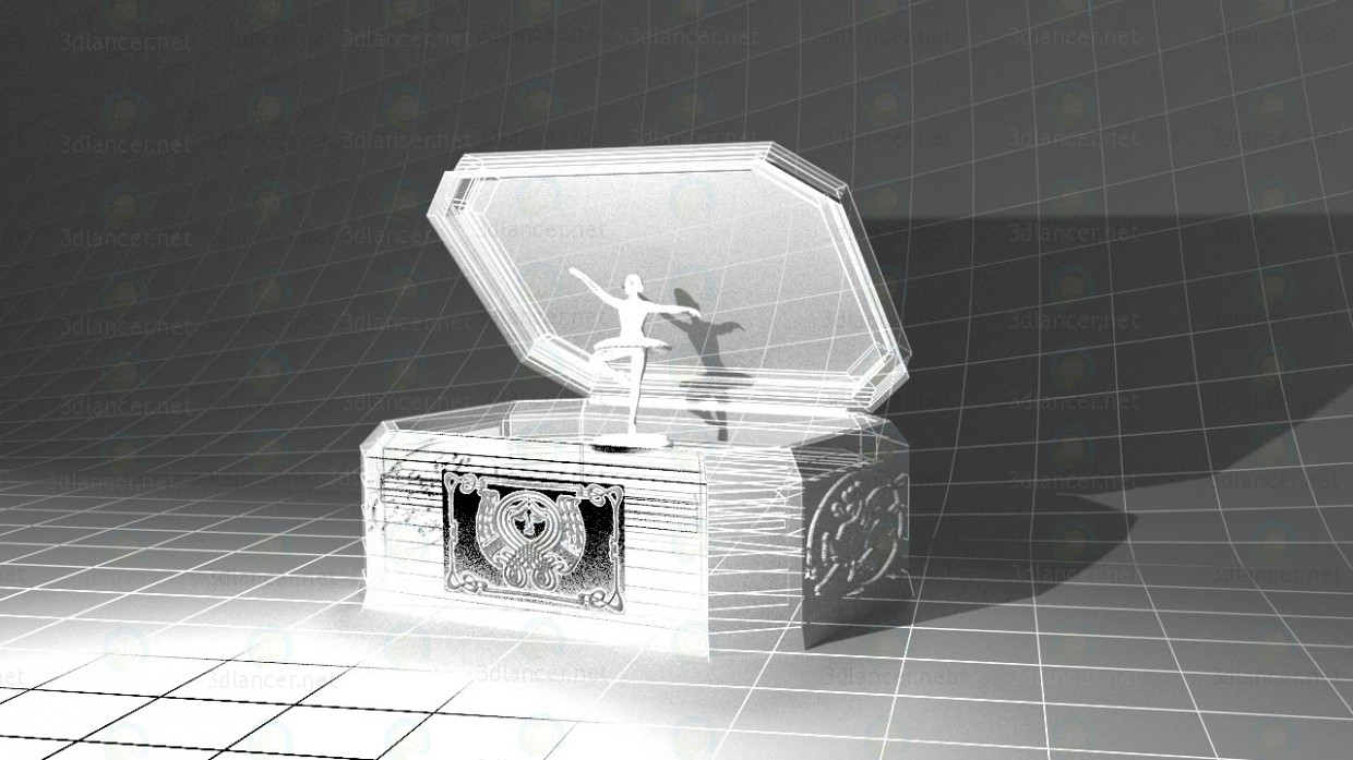 3d Music box model buy - render 3d Music box model buy - render