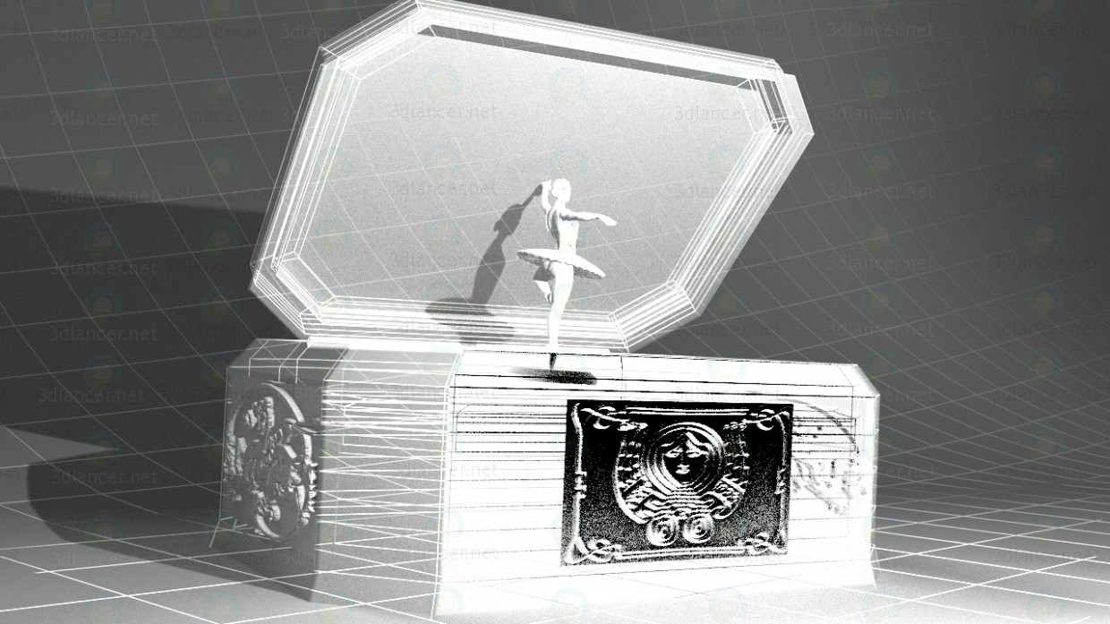 3d Music box model buy - render 3d Music box model buy - render