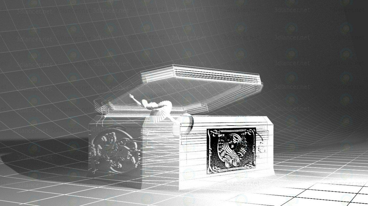 3d Music box model buy - render 3d Music box model buy - render
