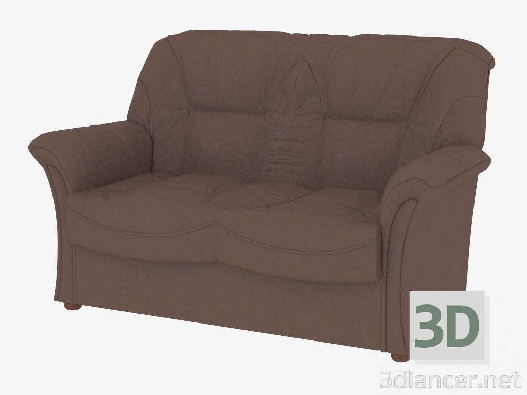 3d model Sofá de cuero moderno (dx2) - vista previa