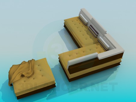 modelo 3D Sofá - escuchar modelo 3D Sofá - escuchar