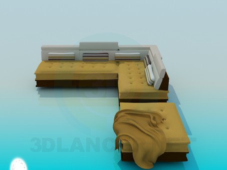 modelo 3D Sofá - escuchar modelo 3D Sofá - escuchar