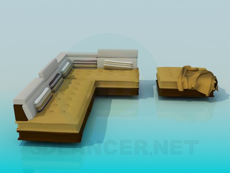 modelo 3D Sofá - escuchar modelo 3D Sofá - escuchar