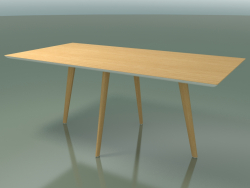 Table rectangulaire 3505 (H 74 - 180x90 cm, M02, Chêne naturel, option 1)