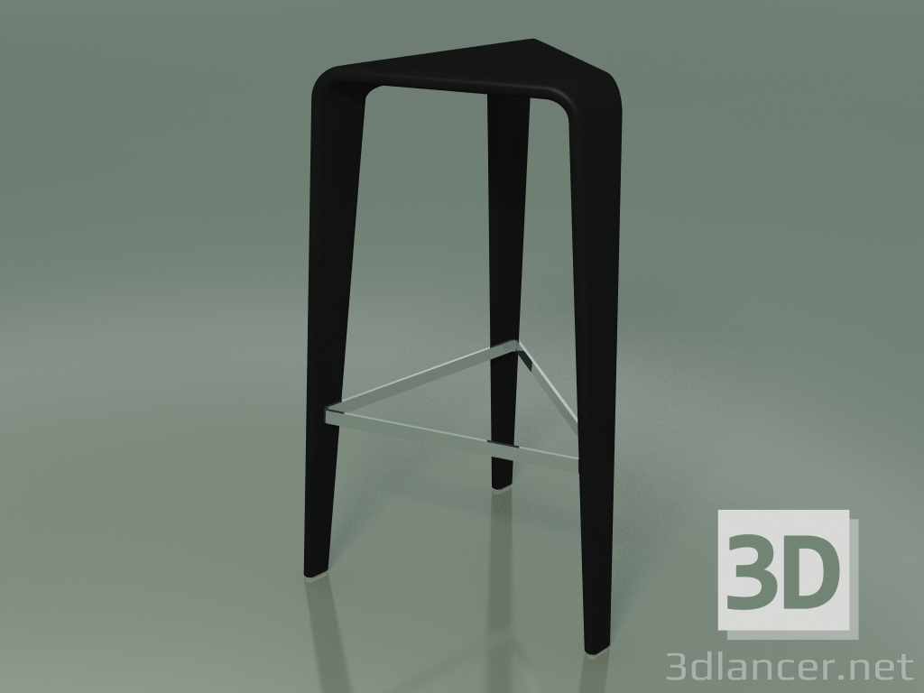 3D modeli Tabure 3802 (H 76 cm, Siyah) - önizleme