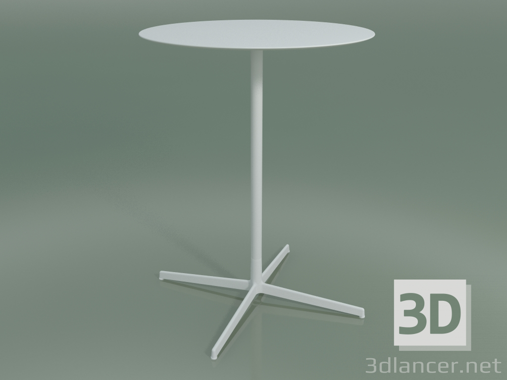 3D Modell Runder Tisch 5563 (H 103,5 - Ø 79 cm, Weiß, V12) - Vorschau