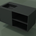 modello 3D Lavabo con cassetto e vano (06UC534S2, Deep Nocturne C38, L 96, P 50, H 48 cm) - anteprima
