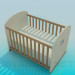 3D Modell Kinderbett für Babys - Vorschau