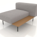 Modelo 3d Módulo de sofá para 1 pessoa com prateleira à esquerda (opção 4) - preview