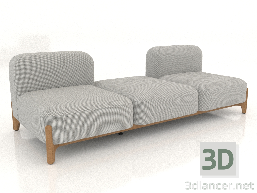 modèle 3D Canapé modulable (composition 08) - preview