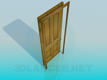 modelo 3D Puerta de madera - escuchar modelo 3D Puerta de madera - escuchar