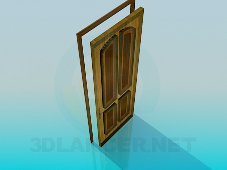 modelo 3D Puerta de madera - escuchar modelo 3D Puerta de madera - escuchar