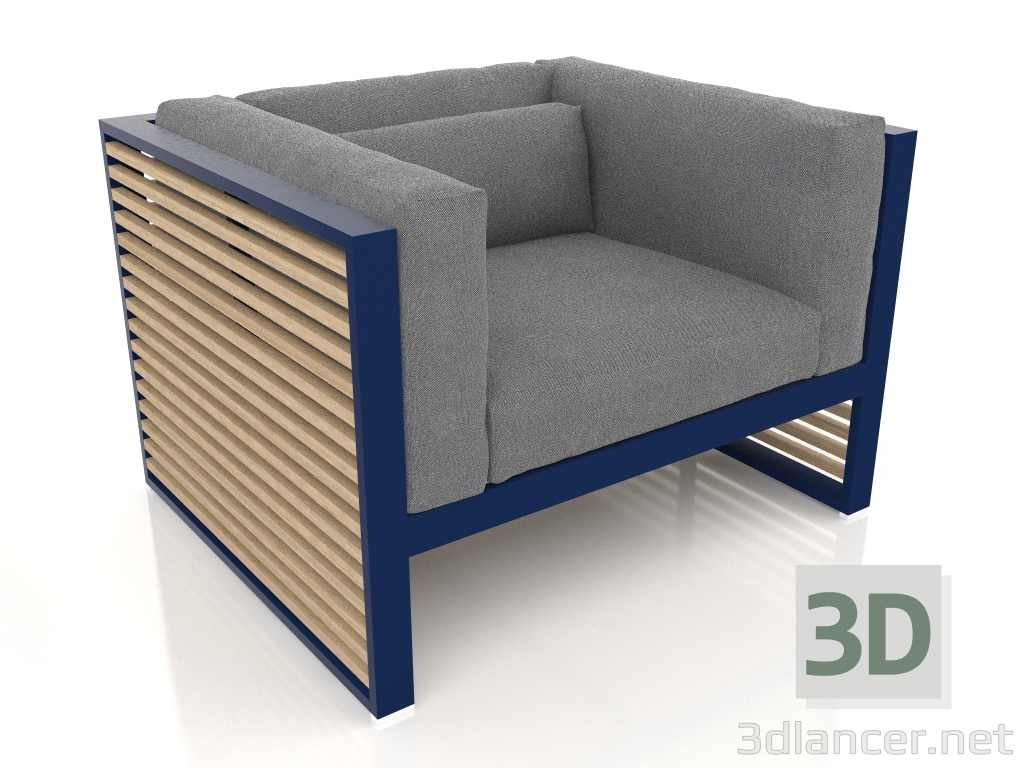 3d model Lounge chair (Night blue) - preview
