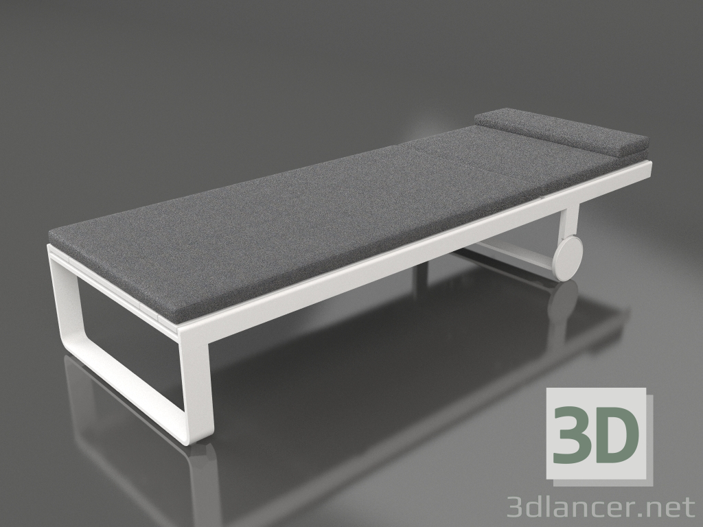 modèle 3D Chaise longue haute (Blanc) - preview
