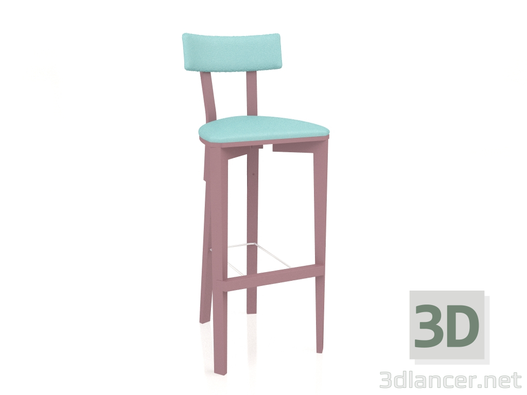 3d model Rectangle bar stool (option 2) - preview