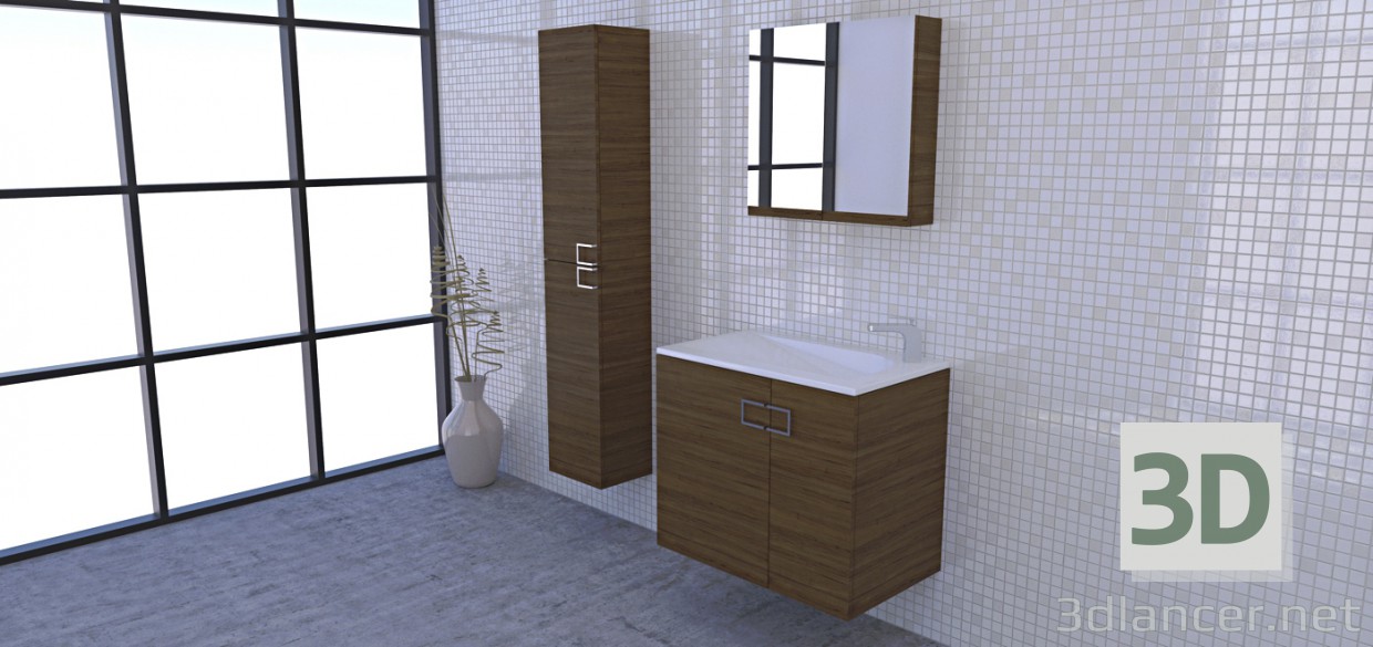 3d модель Мебель для ванны PRISMA ЛОТТА 70 – превью